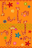 Ковер детский FUNKY-A GIRAFFE a apricot