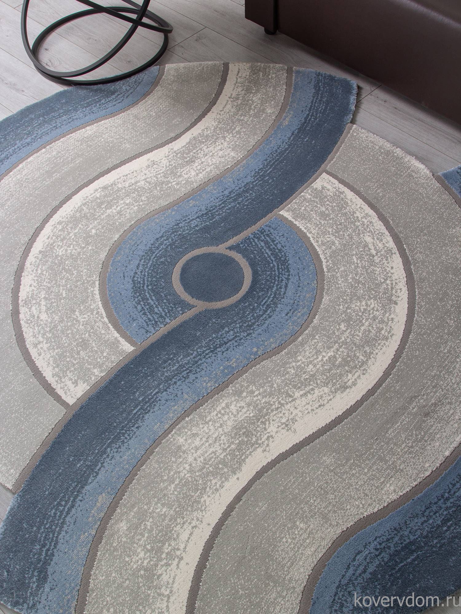 Ковер SAFIR 00836T GREY / BLUE Круг Ковер SAFIR 00836T GREY / BLUE Круг