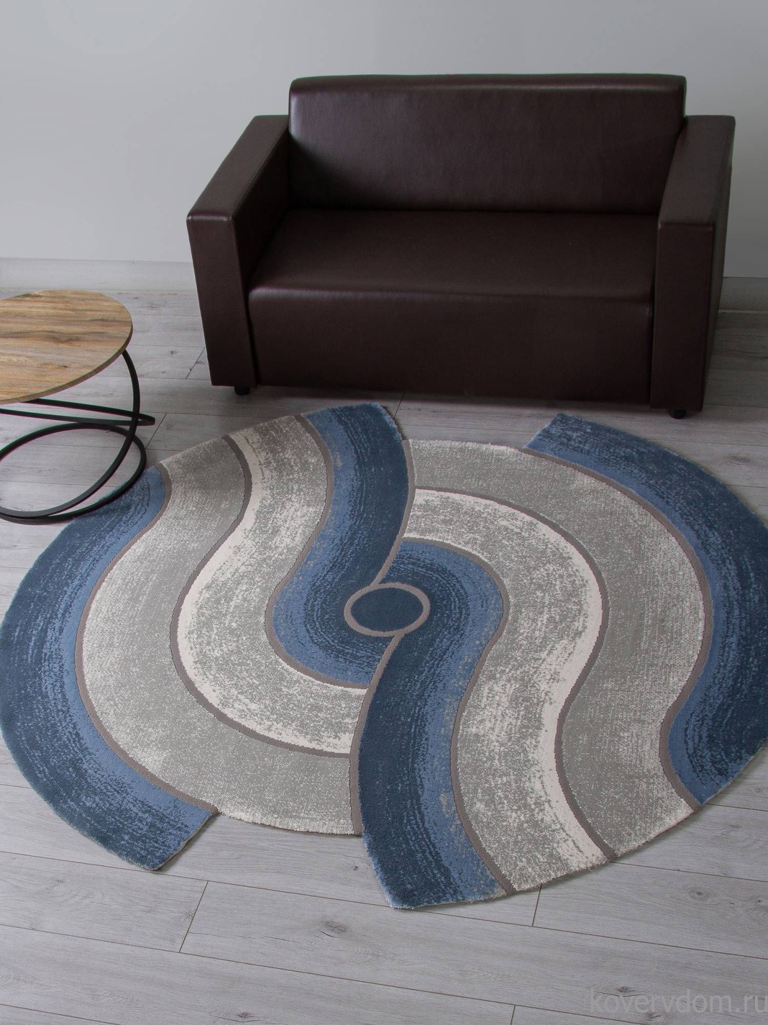 Ковер SAFIR 00836T GREY / BLUE Круг Ковер SAFIR 00836T GREY / BLUE Круг