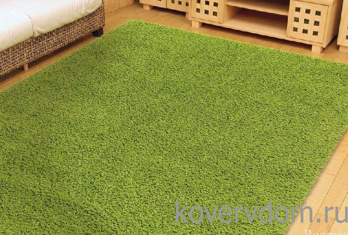 Ковер Шегги акрил В 23 салат. Ковер Шегги акрил В 23 салат.