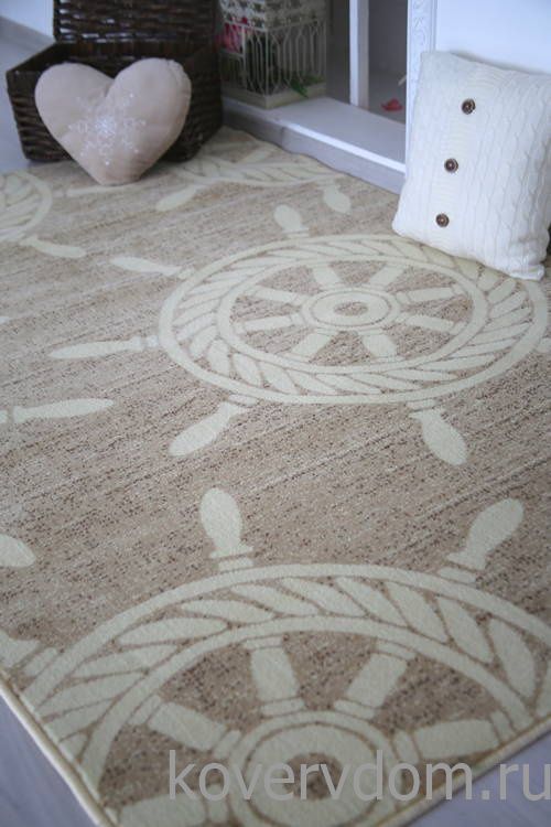 Ковер МОРСКОЙ Корабельные Штурвалы бежевый Ковер МОРСКОЙ Корабельные Штурвалы бежевый