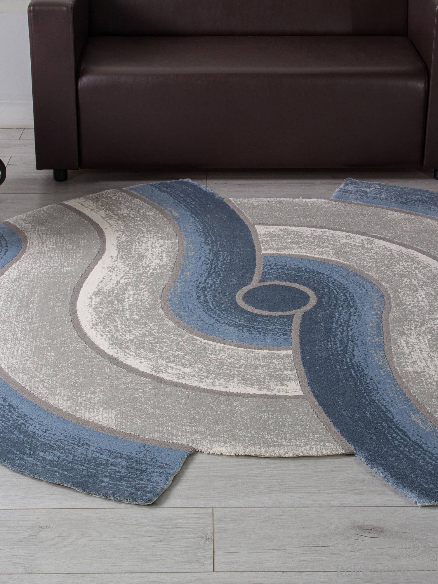 Ковер SAFIR 00836T GREY / BLUE Круг Ковер SAFIR 00836T GREY / BLUE Круг