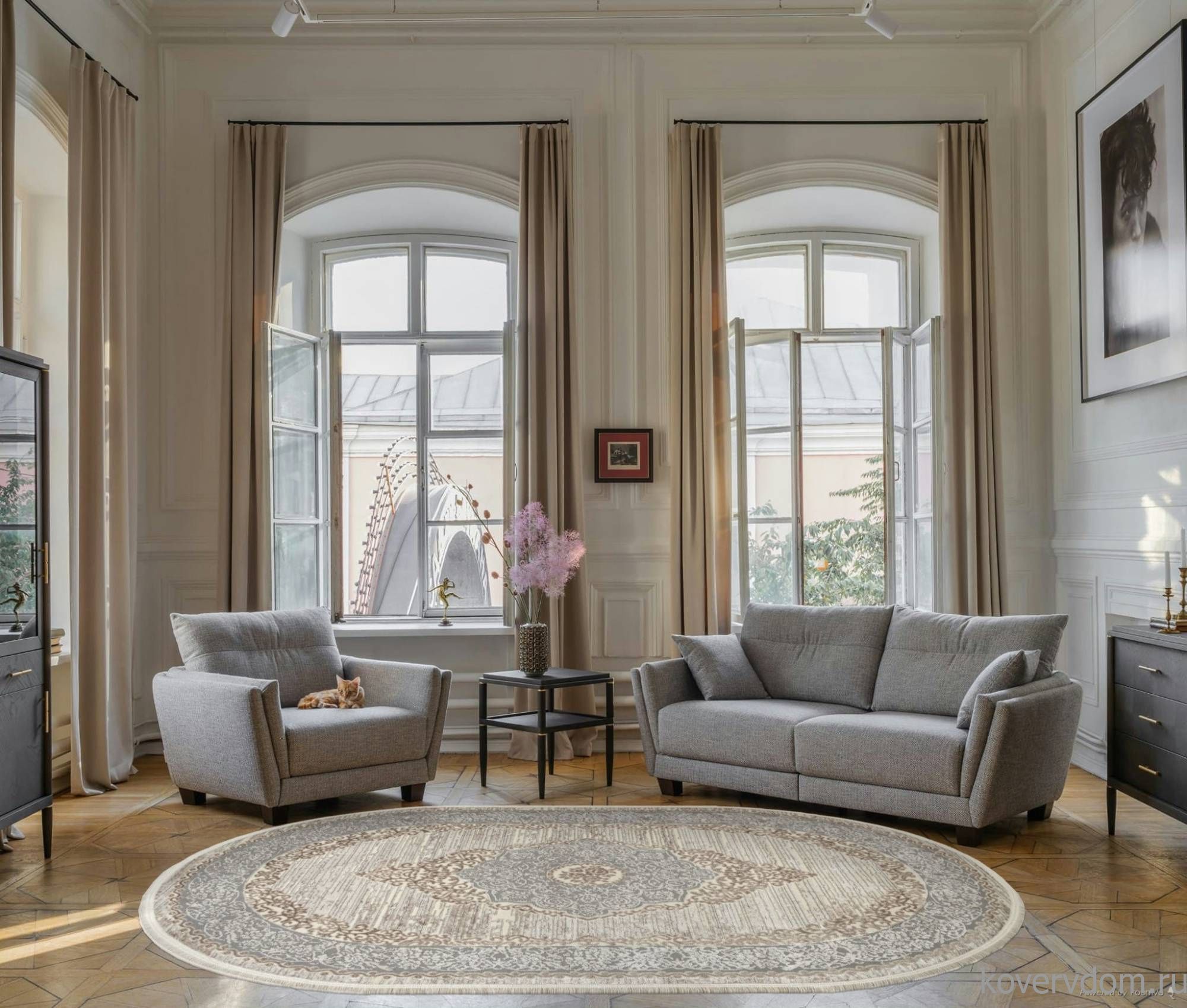 Ковер MARMARIS 26913A GRY / D.BEIGE Овал Ковер MARMARIS 26913A GRY / D.BEIGE Овал