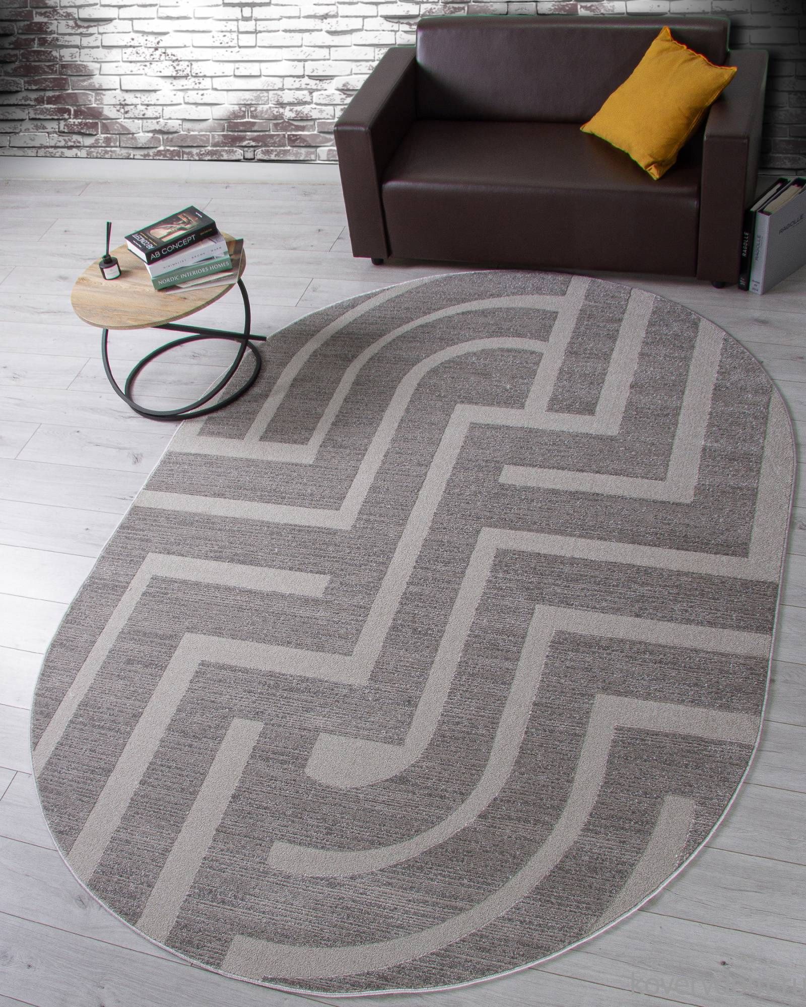 Ковер DIOS F439 LIGHT GRAY Овал Ковер DIOS F439 LIGHT GRAY Овал