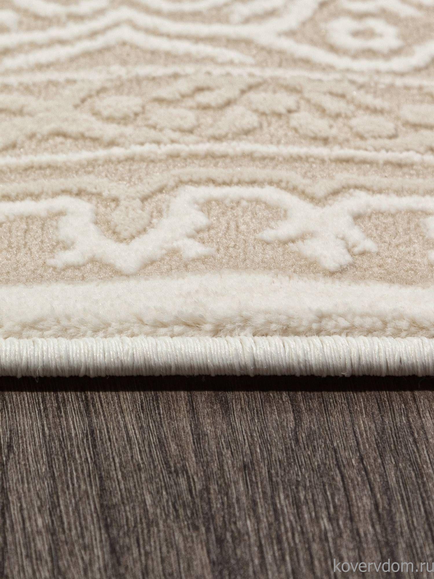 Ковер SIESTA M029A WHITE / LIGHT BEIGE Овал