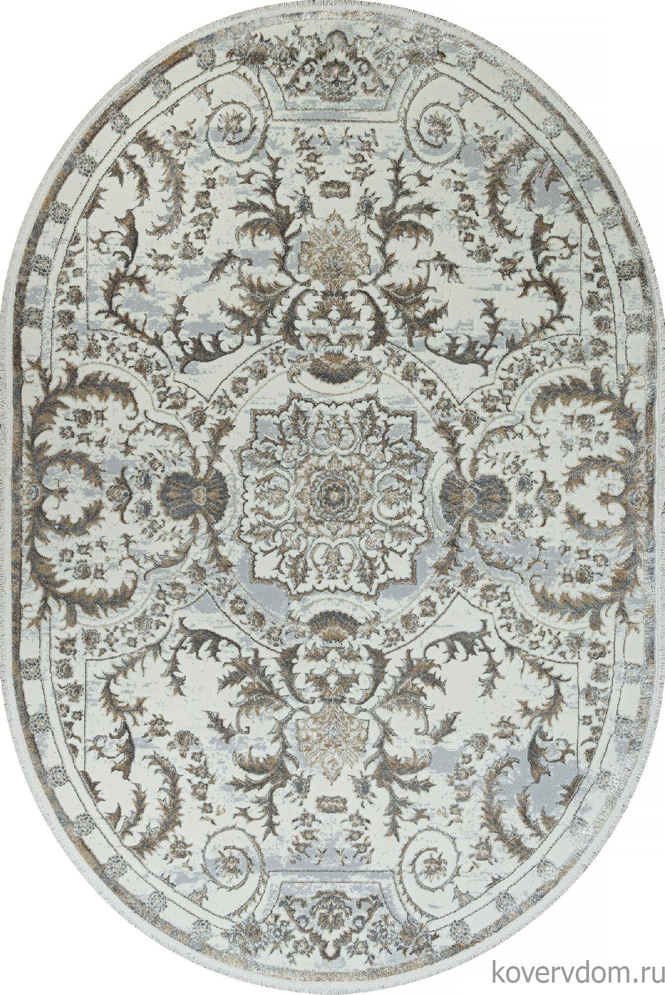 Ковер SAHARA-A 00765A GREY FDY / CREAM HB Овал Ковер SAHARA-A 00765A GREY FDY / CREAM HB Овал