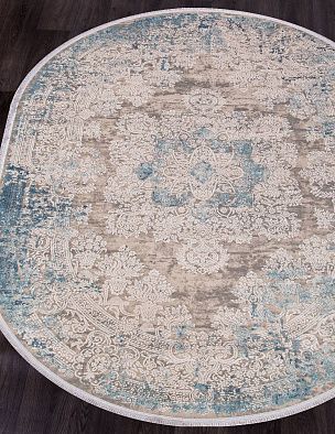 Ковер BIBLOS 9304 BEIGE / BLUE Овал
