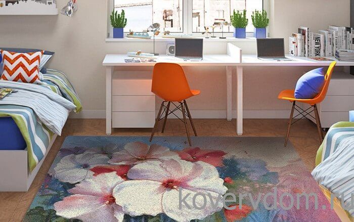 Шерстяной ковер Hunnu Цветы 6A2362 165 Шерстяной ковер Hunnu Цветы 6A2362 165