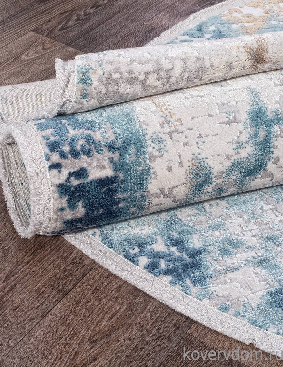 Ковер ALLURES 12004 CREAM / BLUE Овал Ковер ALLURES 12004 CREAM / BLUE Овал