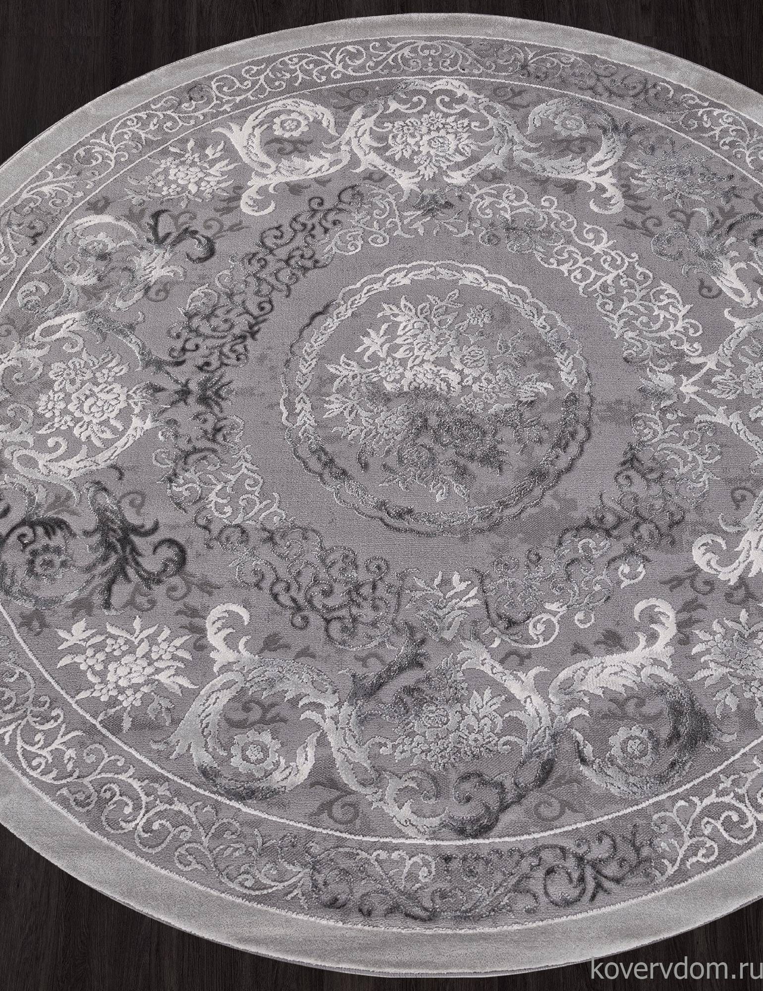 Ковер ARMINA 03760A GREY / GREY Круг Ковер ARMINA 03760A GREY / GREY Круг