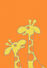 Детский ковер с жирафом Жирафики оранж 3231-86