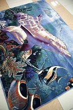Ковер с рисунком животных Морской ДЕЛЬФИНЫ