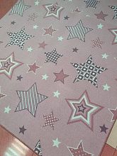 Декоративный детский ковер-палас ЗВЕЗДЫ СИЯЮТ-A розовый