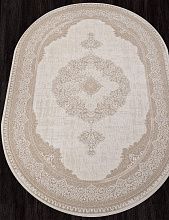 Ручной ковер SIESTA M029A WHITE / LIGHT BEIGE Овал