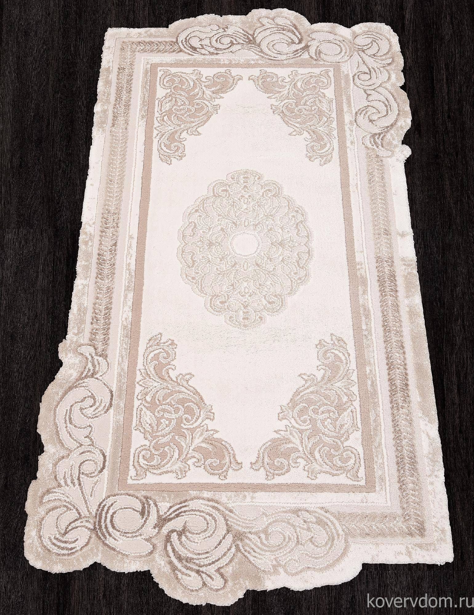 Ковер SAFIR 00881A BEYAZ / BEYAZ Ковер SAFIR 00881A BEYAZ / BEYAZ