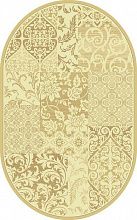 Овальный рельефный ковер золотой из вискозы RIMINI 5068 191875a beige ОВАЛ