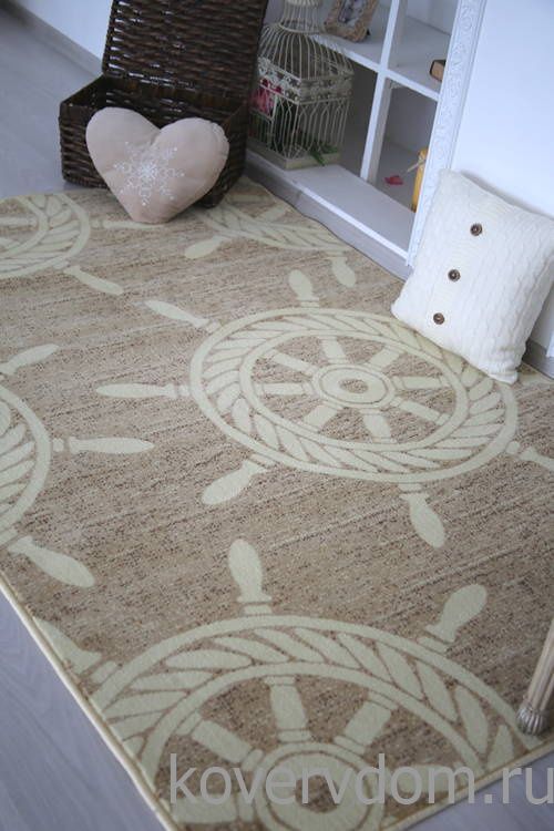 Ковер МОРСКОЙ Корабельные Штурвалы бежевый Ковер МОРСКОЙ Корабельные Штурвалы бежевый