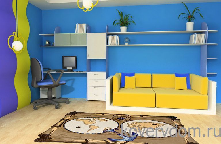 Детский ковер МОРСКОЙ КАРТА МИРА ПИРАТОВ Детский ковер МОРСКОЙ КАРТА МИРА ПИРАТОВ