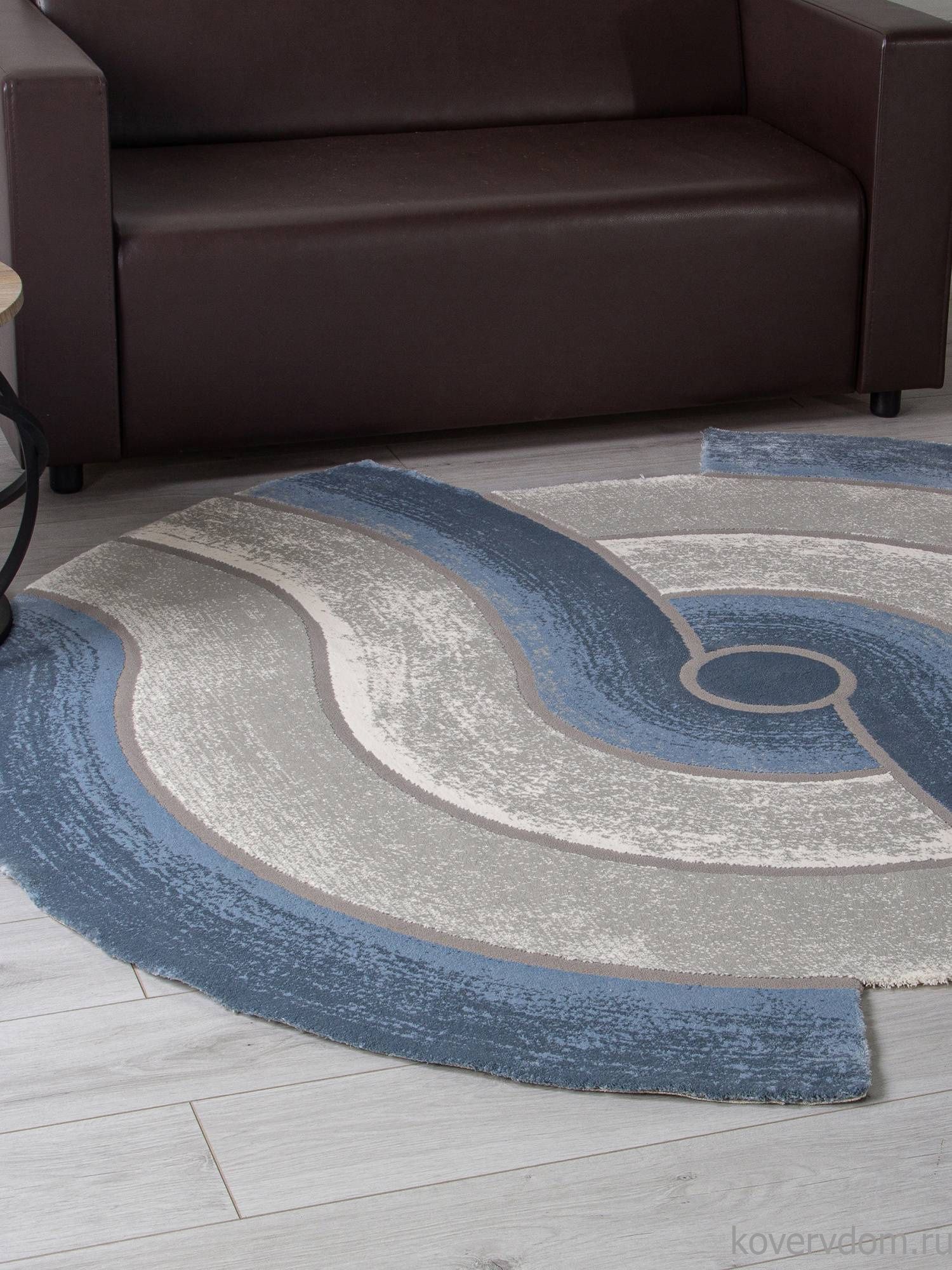 Ковер SAFIR 00836T GREY / BLUE Круг Ковер SAFIR 00836T GREY / BLUE Круг