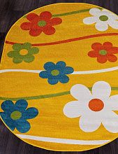 Овальный ковер желтый CRYSTAL 1021 YELLOW Овал