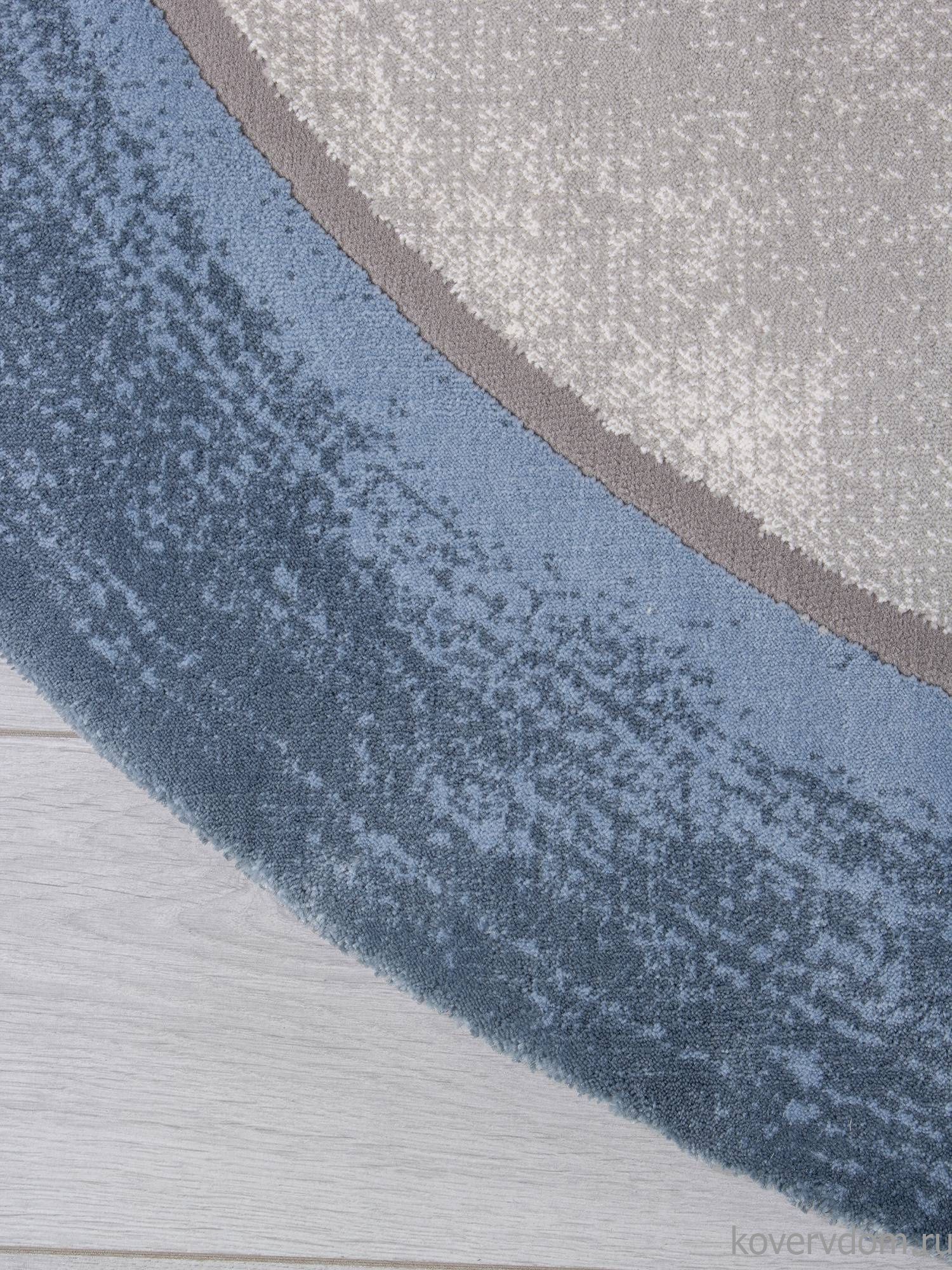 Ковер SAFIR 00836T GREY / BLUE Круг Ковер SAFIR 00836T GREY / BLUE Круг