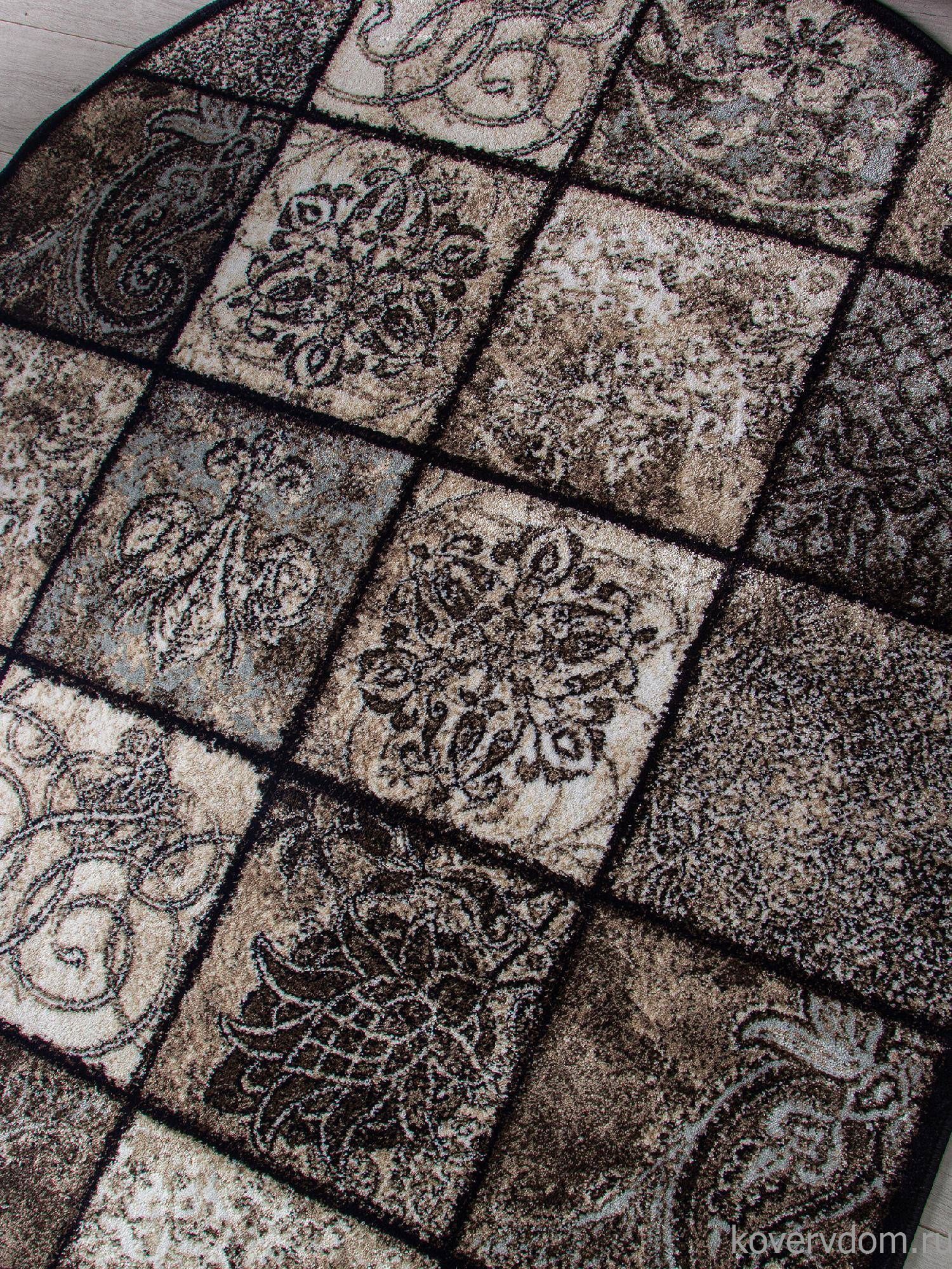 Ковер VALENCIA DELUXE d328 BROWN Овал